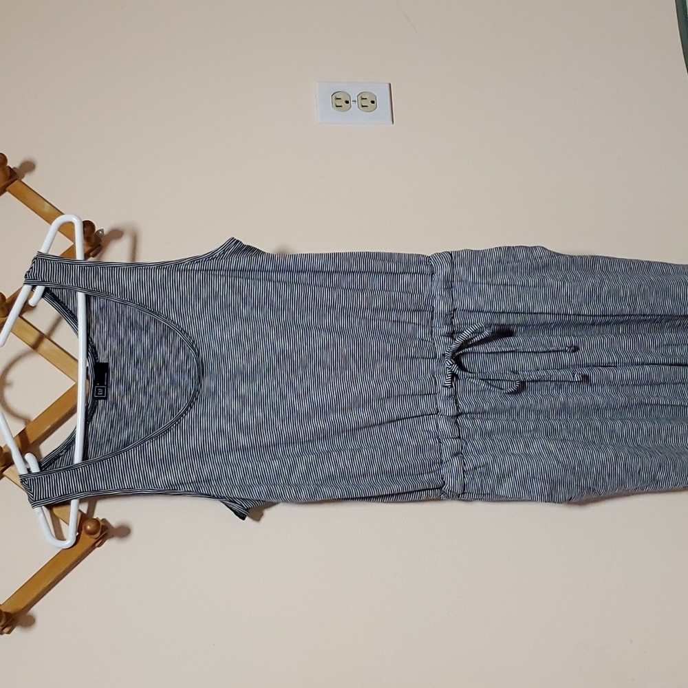 Gap stripped jumpsuit size S